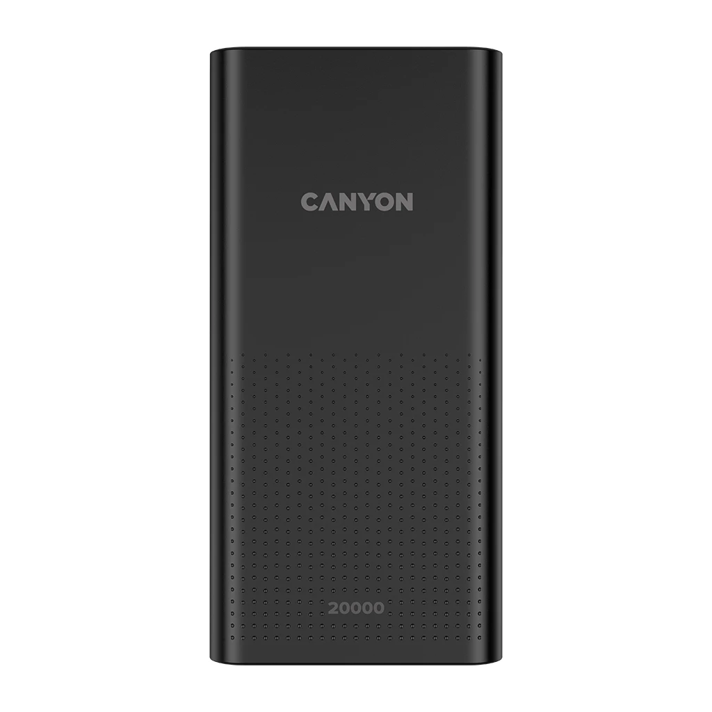 CANYON PB-2001 Power bank 20000mAh Li-poly battery Input 5V/2A  Output 5V/2.1AMax 144*69*28.5mm 0.440Kg Black - image 1