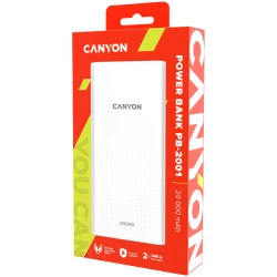 CANYON PB-2001 Power bank 20000mAh Li-poly battery Input 5V/2A  Output 5V/2.1AMax  144*69*28.5mm 0.440Kg - thumbnail 3