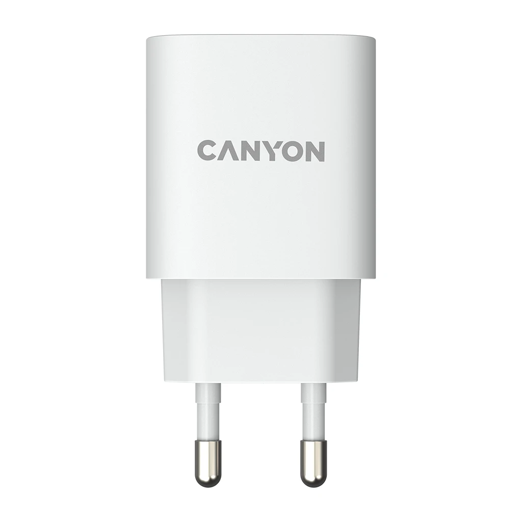 CANYON H-20-04 PD 20W/QC3.0 18W WALL Charger with 1-USB A+ 1-USB-C   Input: 100V-240V - image 1