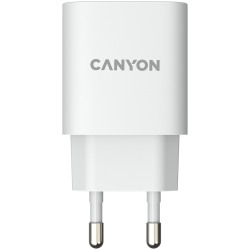 CANYON H-20-04 PD 20W/QC3.0 18W WALL Charger with 1-USB A+ 1-USB-C   Input: 100V-240V - thumbnail 1