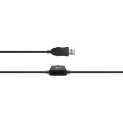 CANYON CHSU-1 basic PC headset with microphone USB plug leather pads Flat cable length 2.0m - thumbnail 4
