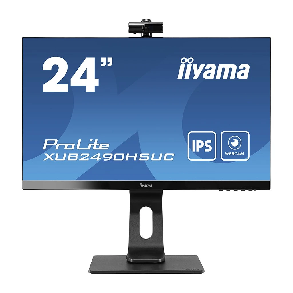 IIYAMA Monitor XUB2490HSUC-B1 Conference 24" IPS Full HD Web Cam Auto Focus - image 1
