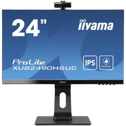 IIYAMA Monitor XUB2490HSUC-B1 Conference 24" IPS Full HD Web Cam Auto Focus - thumbnail 1