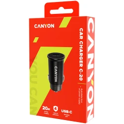 Canyon PD 20W Pocket size car charger input: DC12V-24V output: PD20W support iPhone12 PD fast - thumbnail 5