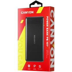 CANYON PB-107 Power bank 10000mAh Li-poly battery Input Micro/PD 18WMax Output PD/QC3.0 18WMax quick charging - thumbnail 3