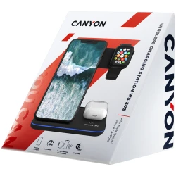 CANYON WS-303 3in1 Wireless charger with touch button for Running water light Input 9V/2A 12V/2A - thumbnail 6