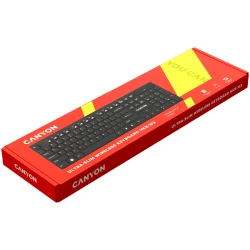 CANYON 2.4GHZ wireless keyboard 104 keys slim design chocolate key caps AD layout black 425*130*235mm - thumbnail 2