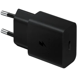 Samsung 15W Fast Charging USB-C Wall Charger Black cable included - thumbnail 1