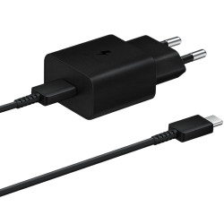 Samsung 15W Fast Charging USB-C Wall Charger Black cable included - thumbnail 2