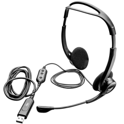 LOGITECH PC960 Corded Stereo Headset BLACK - USB - thumbnail 2