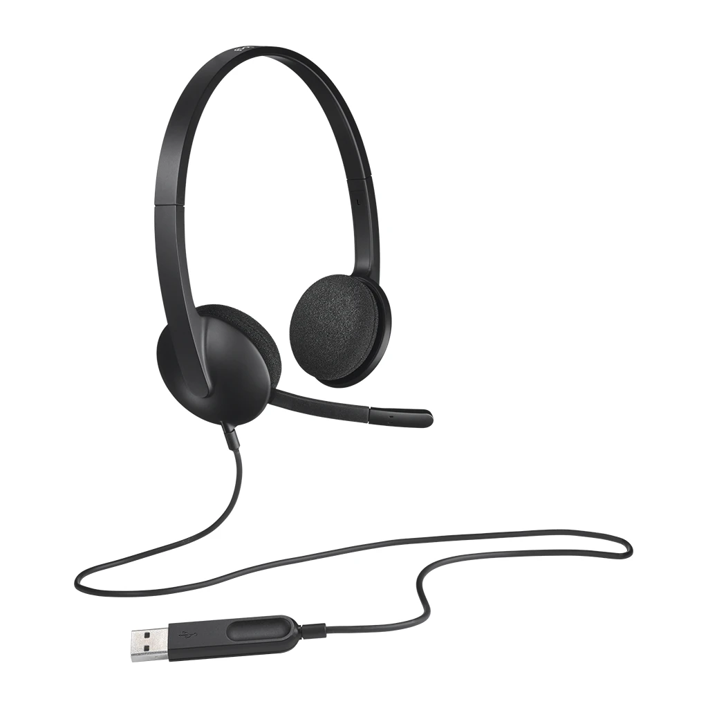 Logitech H340 USB Corded Headset - Crni, Visokokvalitetan Zvuk, Udoban Dizajn - image 1