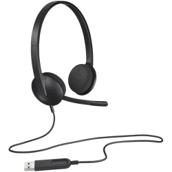 Logitech H340 USB Corded Headset - Crni, Visokokvalitetan Zvuk, Udoban Dizajn - thumbnail 1