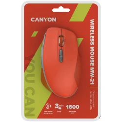CANYON MW-21 2.4 GHz  Wireless mouse with 7 buttons DPI 800/1200/1600 Battery:AAA*2pcs  Red - thumbnail 4