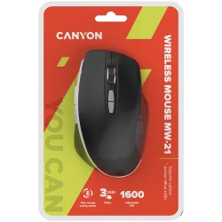 CANYON MW-21 2.4 GHz  Wireless mouse with 7 buttons DPI 800/1200/1600 Battery: AAA*2pcsBlack72*117*41mm 0.075kg - thumbnail 4