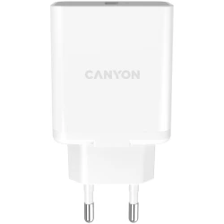 Canyon Wall charger with 1*USB QC3.0 24W Input: 100V-240V Output: DC 5V/3A9V/2.67A12V/2A Eu plug Over-load - thumbnail 1