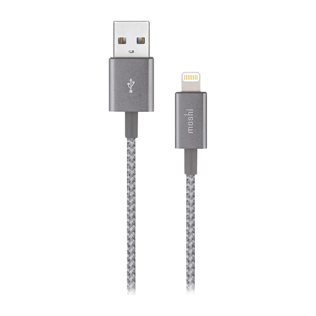 Moshi Integra USB-A Charge/Sync Cable w Lightning Connector 0.25 m - Titanium Gray - image 1