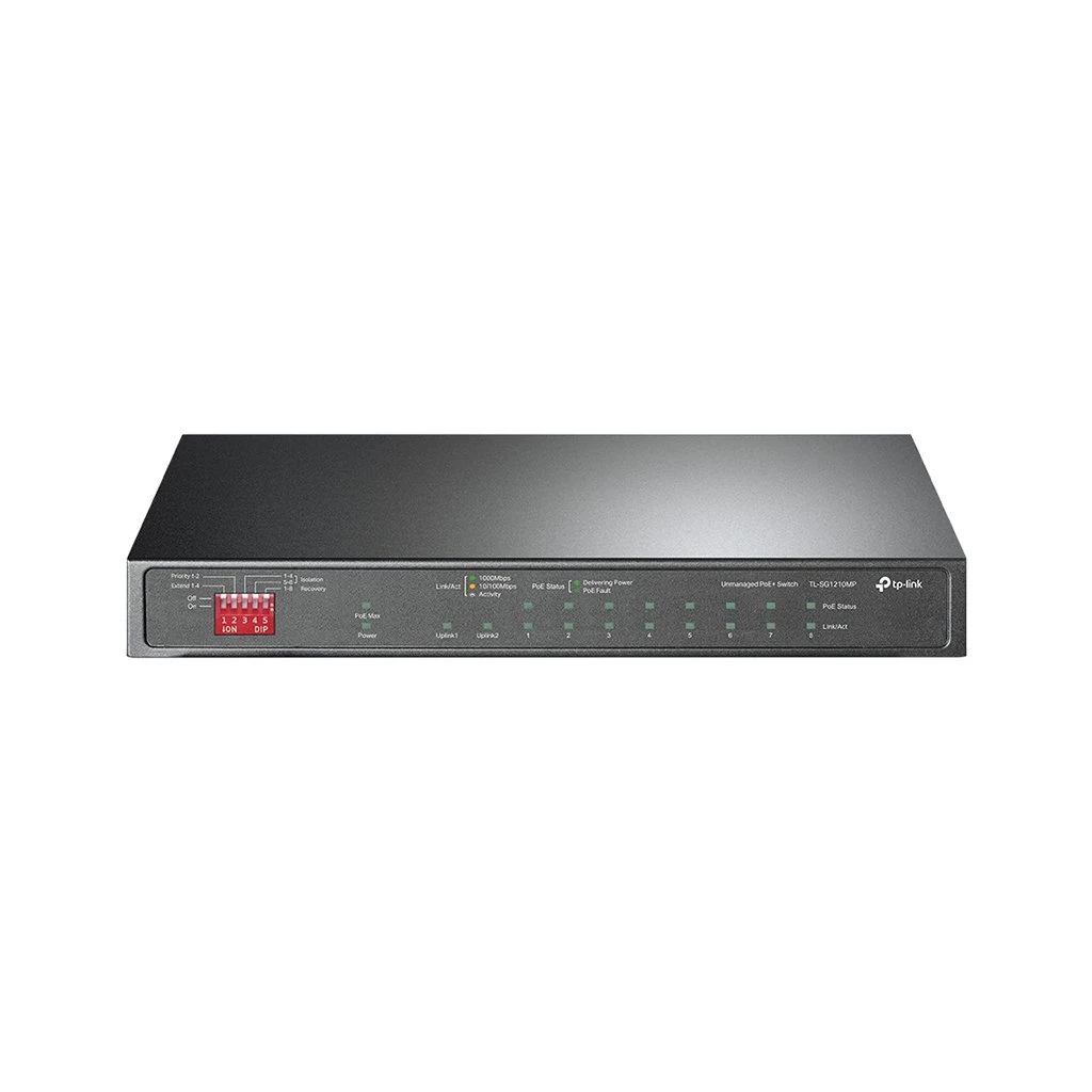 10-Port Gigabit Desktop Switch with 8-Port PoE+PORT: 8× Gigabit PoE+ Ports 2x Gigabit Non-PoE Ports - image 1