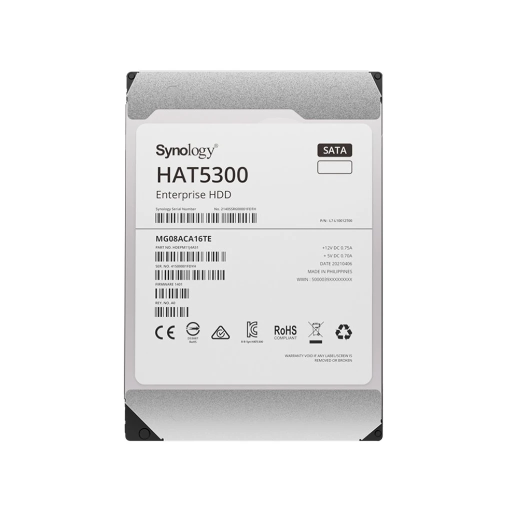 Synology HAT5300-4T 4TB 3.5" Enterprise HDD 7.200 rpm Buffer size : 256 MiB SATA 6 - image 1