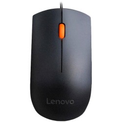 Lenovo Wired USB Mouse 300 Black 1600 DPI 3 left click right click scroll click - thumbnail 1