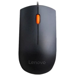 Lenovo Wired USB Mouse 300 Black 1600 DPI 3 left click right click scroll click - thumbnail 1