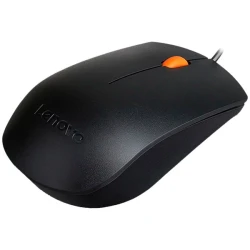 Lenovo Wired USB Mouse 300 Black 1600 DPI 3 left click right click scroll click - thumbnail 2