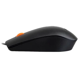 Lenovo Wired USB Mouse 300 Black 1600 DPI 3 left click right click scroll click - thumbnail 3