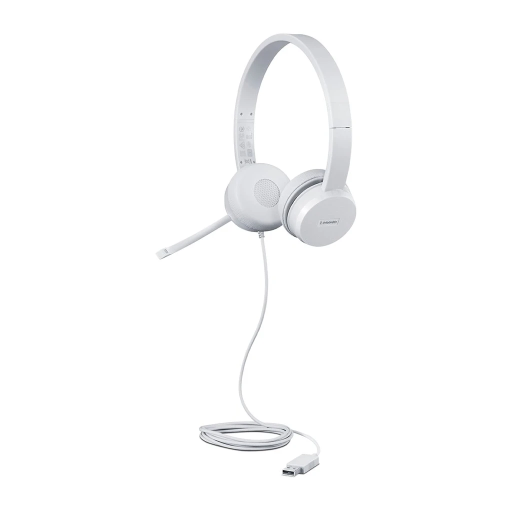 Lenovo 110 Stereo USB Headset Cloud Grey - image 1