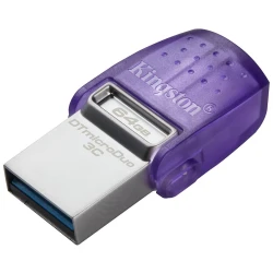 Kingston 64GB DataTraveler microDuo 3C 200MB/s dual USB-A + USB-C EAN: 740617328219 - thumbnail 2