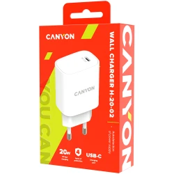 CANYON H-20 PD 20W Input: 100V-240V Output: 1 port charge: USB-C:PD 20W 5V3A/9V2.22A/12V1.67A  Eu - thumbnail 3