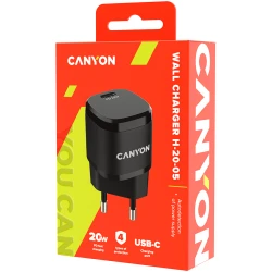 CANYON H-20-05 PD 20W Input: 100V-240V Output: 1 port charge: USB-C:PD 20W 5V3A/9V2.22A/12V1.66A  Eu - thumbnail 4
