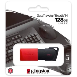 Kingston 128GB USB3.2 Gen1 DataTraveler Exodia M Black + Red EAN: 740617326376 - thumbnail 3