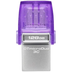 Kingston 128GB DataTraveler microDuo 3C 200MB/s dual USB-A + USB-C EAN: 740617328165 - thumbnail 1