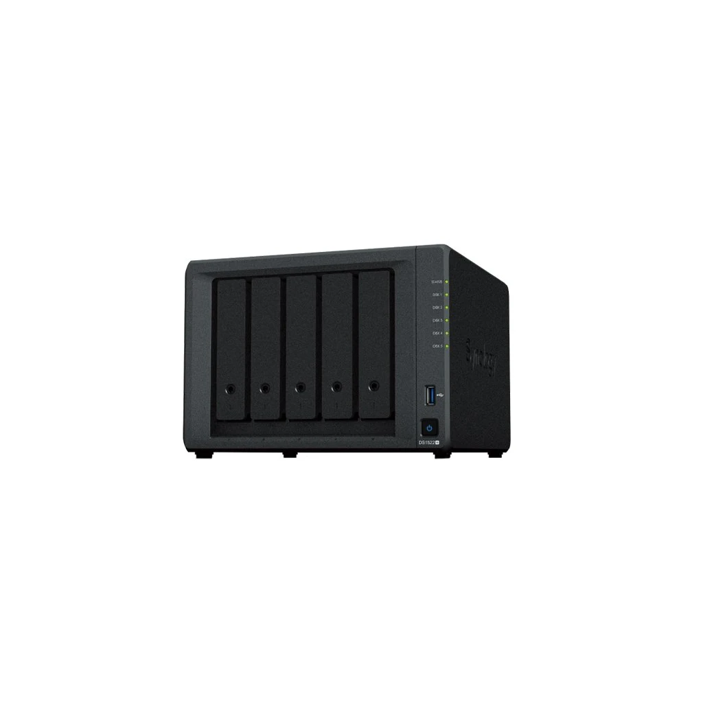 Synology DiskStation DS1522+Tower 5-Bay 3.5'' SATA HDD/SSD2 x M.2 2280 NVMe SSD CPU AMD Ryzen™ - image 1