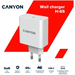 CANYON H-65 GAN 65W charger  Input:  100V-240V Output: 5.0V3.0A /9.0V3.0A /12.0V-3.0A/ 15.0V-3.0A /20.0V3.25A - thumbnail 5