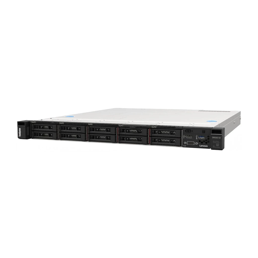 Lenovo ThinkSystem SR250 v2 1U; Xeon E-2378 8C 65W 2.6G; 1x16GB UDIMM RAID HBA 5350-8i; - image 1