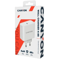 CANYON H-65 GAN 65W charger  Input:  100V-240V Output: 5.0V3.0A /9.0V3.0A /12.0V-3.0A/ 15.0V-3.0A /20.0V3.25A - thumbnail 4