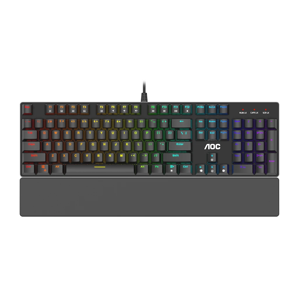 AOC Gaming Keyboard GK500 - RED Full size OUTEMU Red Wired USB 2.0 Premium aluminium - image 1