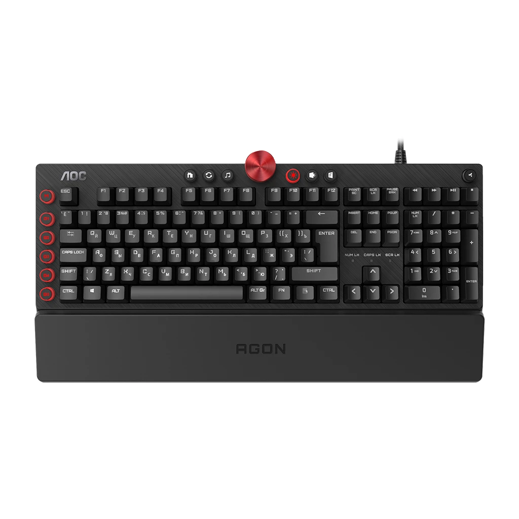 AOC Gaming Keyboard AGK700 - RED Full Size US Layout Cherry MX Red USB 2.0 - image 1