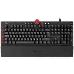 AOC Gaming Keyboard AGK700 - RED Full Size US Layout Cherry MX Red USB 2.0 - thumbnail 1