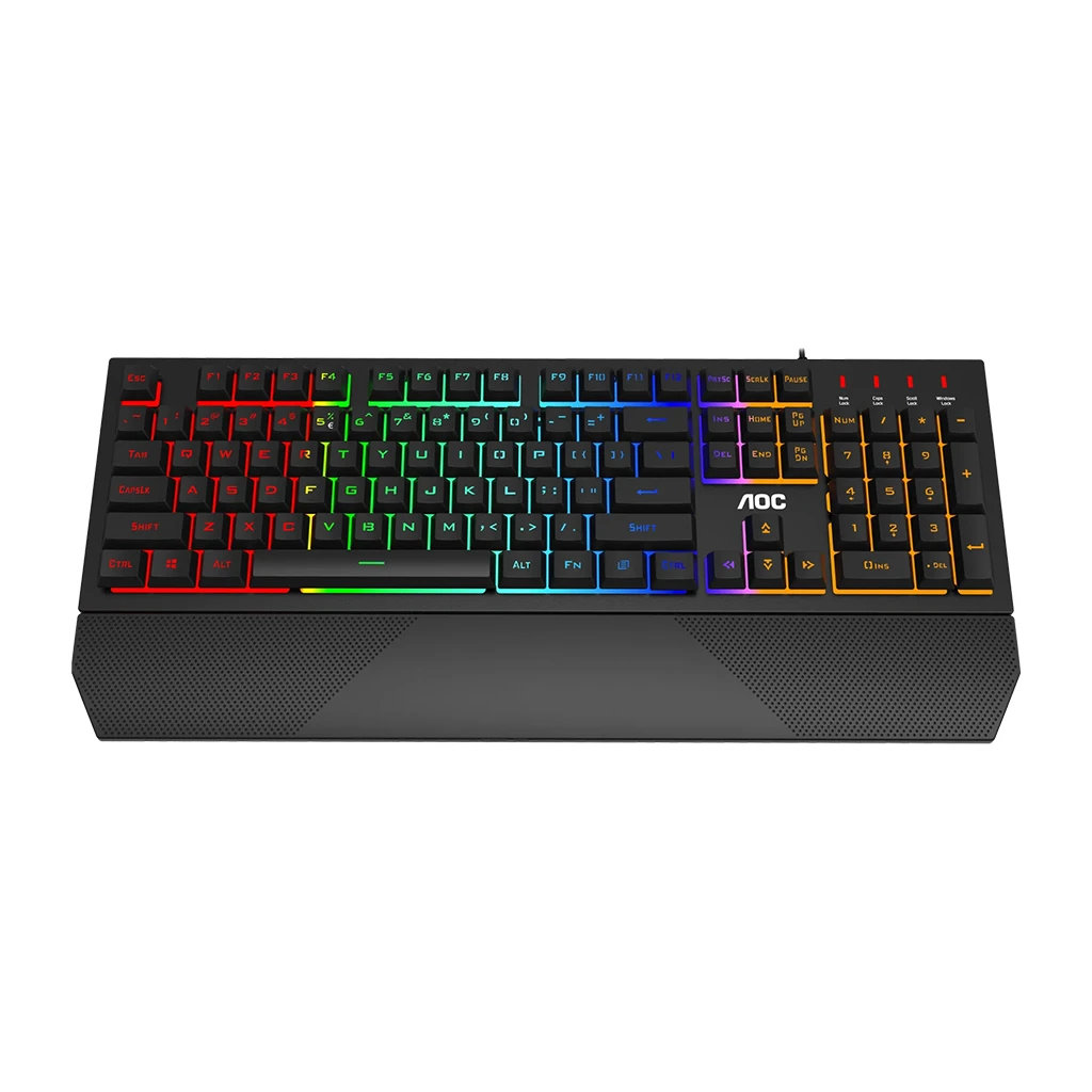 AOC Gaming Keyboard GK200 Full size Wired USB 2.0 Membrane Mechanical Feeling All keys programmableMagnetic - image 1