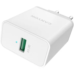 CANYON H-36-01 QC3.0 36W WALL Charger with 1-USB A   Input: 100V-240V Output: - thumbnail 3