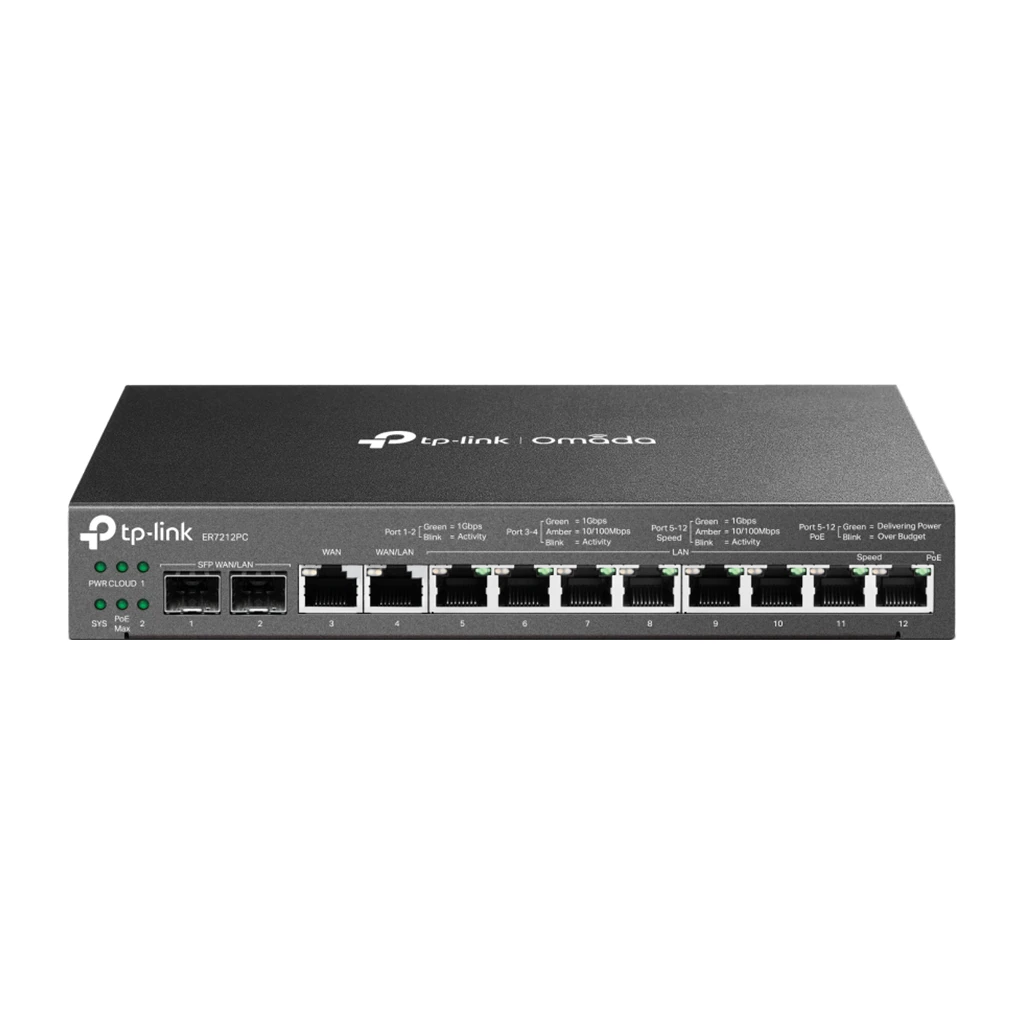 TP-Link ER7212PC Omada Gigabit VPN Router with PoE+ Ports and Controller Ability 2× G SFP - image 1