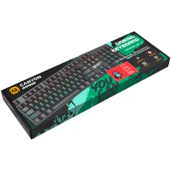 Wired black Mechanical keyboard With colorful lighting system104PCS rainbow backlight LEDalso can custmized backlight1.8M braided - thumbnail 3