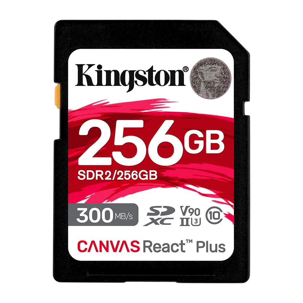 Kingston 256GB Canvas React Plus SDXC UHS-II 300R/260W U3 V90 for Full HD/4K/8K EAN: 740617301977 - image 1