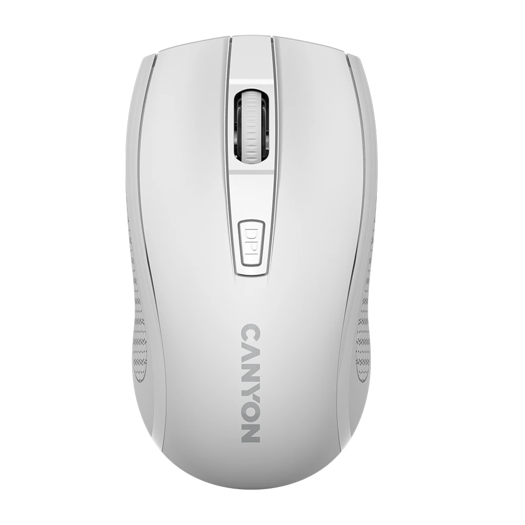 CANYON MW-7 2.4Ghz wireless mouse 6 buttons DPI 800/1200/1600 with 1 AA battery size 110*60*37mm58gwhite - image 1