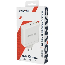 CANYON H-140-01 Wall charger with 1USB-A 2 USB-C. Input:100-240V~50/60Hz 2.0A Max. USB-A Output: 5V /9V - thumbnail 4