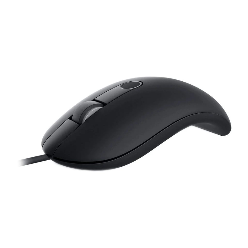 Dell MS819 USB Mouse Optical 1000 DPI 3 Buttons Fingerprint Reader Black 1 Yr - image 1