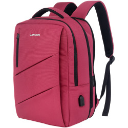 CANYON BPE-5 Laptop backpack for 15.6 inch Product spec/sizemm: 400MM x300MM x 120MM+60MM Red EXTERIOR - thumbnail 2