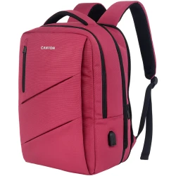 CANYON BPE-5 Laptop backpack for 15.6 inch Product spec/sizemm: 400MM x300MM x 120MM+60MM Red EXTERIOR - thumbnail 2