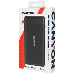 CANYON PB-109 Power bank 10000mAh Li-poly battery Input Lightning &Type C  : 5V/2A 9V/2A - thumbnail 4